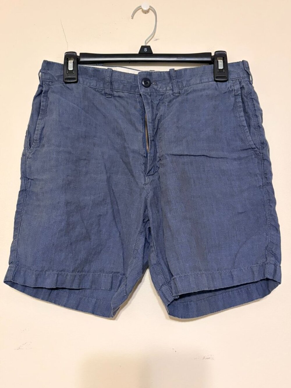 Men's J. Crew Blue Flat Front 4-Pocket 7" Chino Shorts 29" Inseam